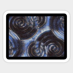 Abstract Spiral Digital Art Sticker